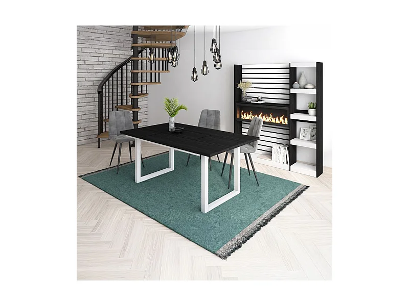 Mesa de comedor Altea 170 Negro Blanco