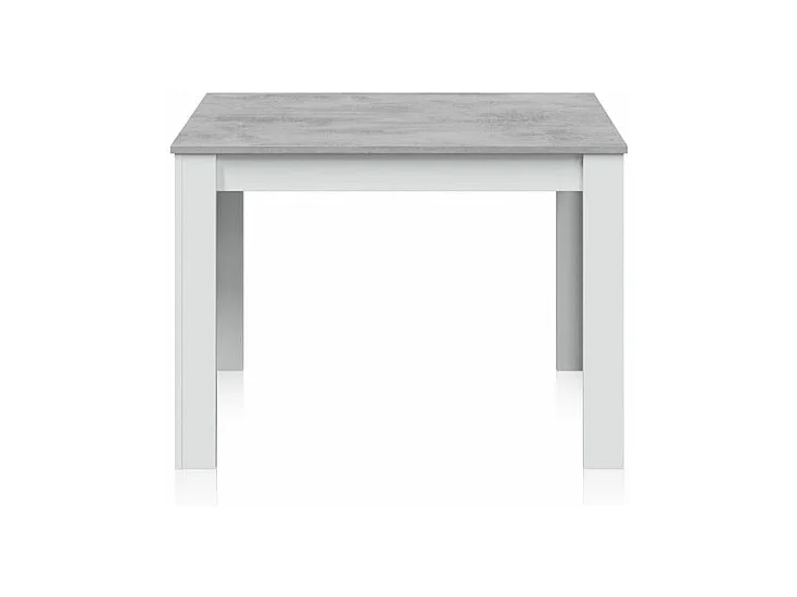 Mesa de comedor Dina Blanco Artik (Blanco Mate) - Gris Cemento
