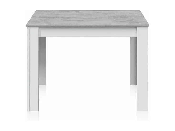 Mesa de comedor Dina Blanco Artik (Blanco Mate) - Gris Cemento