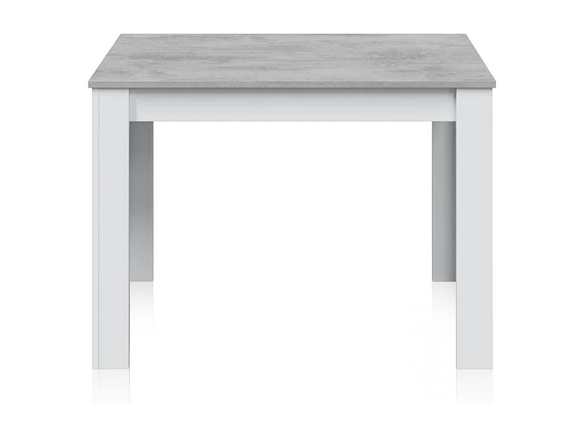 Mesa de jantar Dina Blanco Artik (Blanco Mate) - Gris Cemento
