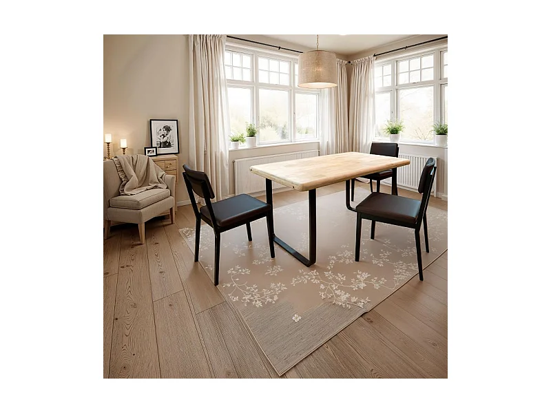 Mesa de comedor Haruna Negro - Roble