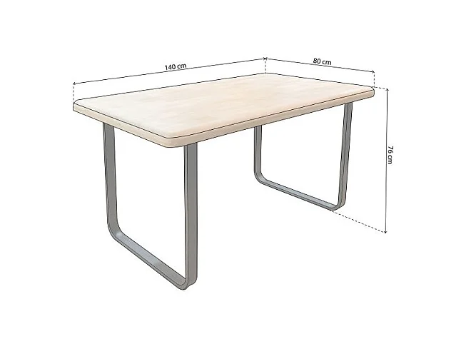 Mesa de comedor Haruna Negro - Roble