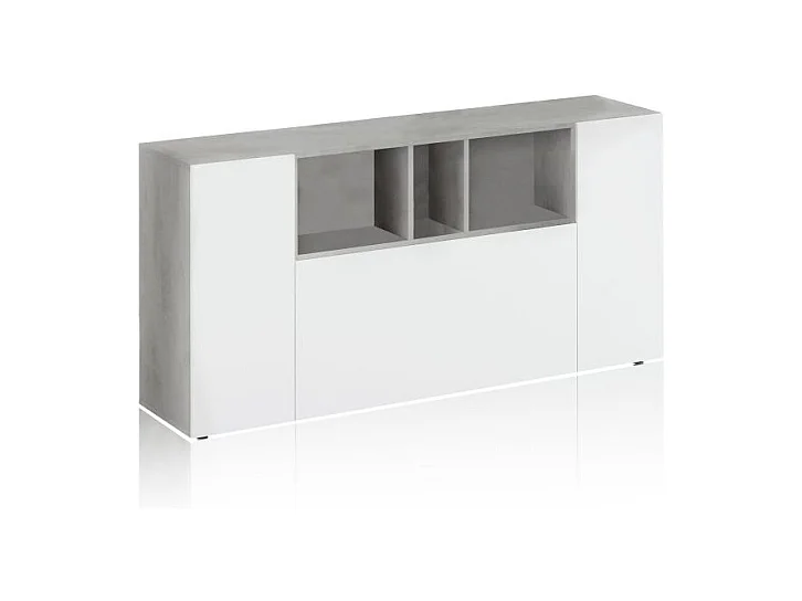 Aparador Coup Blanco Artik (Blanco Mate) - Gris Cemento
