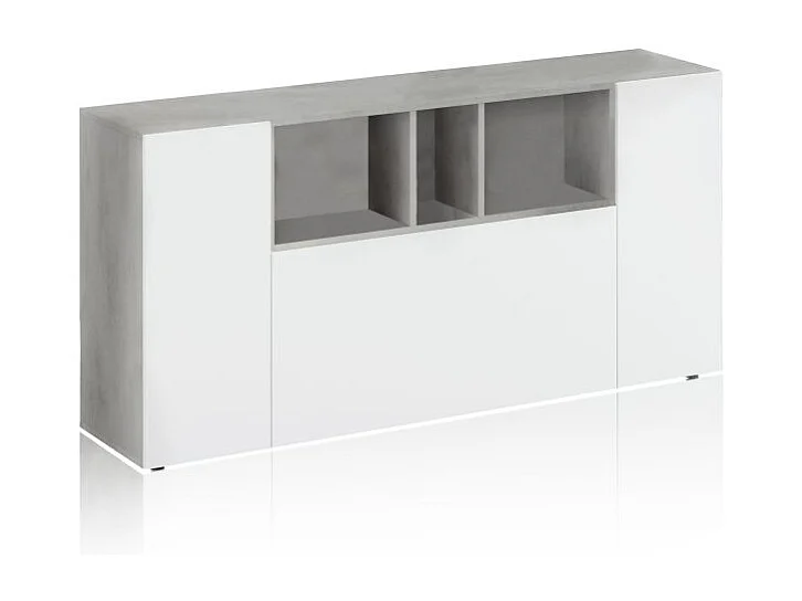 Aparador Coup Blanco Artik (Blanco Mate) - Gris Cemento