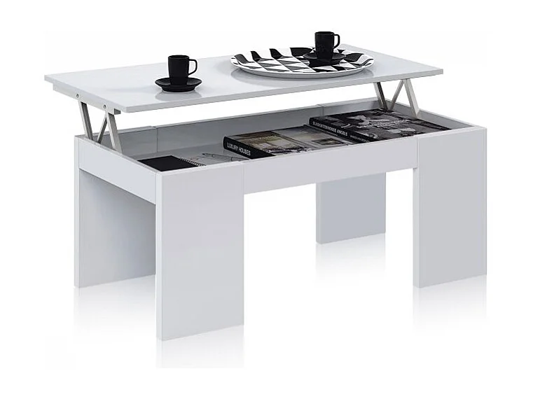 Mesa de centro elevable Calex Blanco