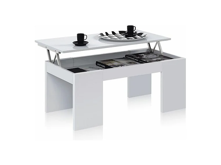 Mesa de centro elevable Calex Blanco