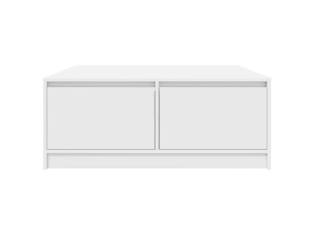 Salontafel met lades 100x100x40 cm wit