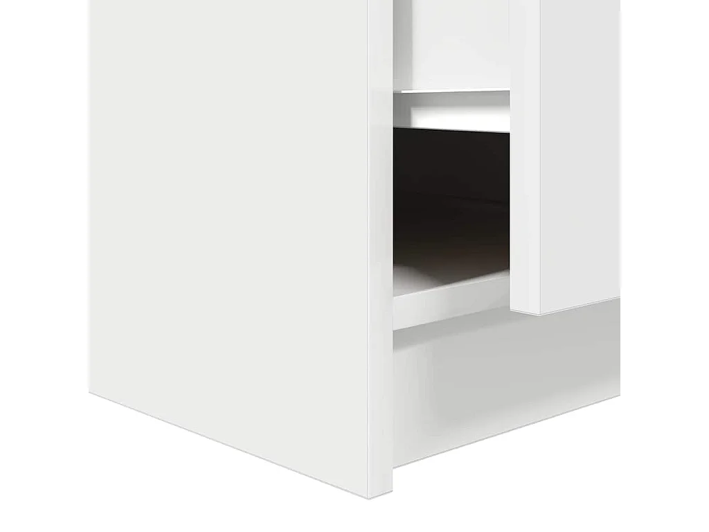 Couchtisch mit Schubladen Weiß 100x100x40 cm