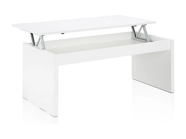 Mesa de centro elevable Evan Blanco Brillo