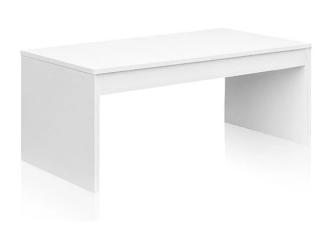 Mesa de centro elevable Evan Blanco Brillo