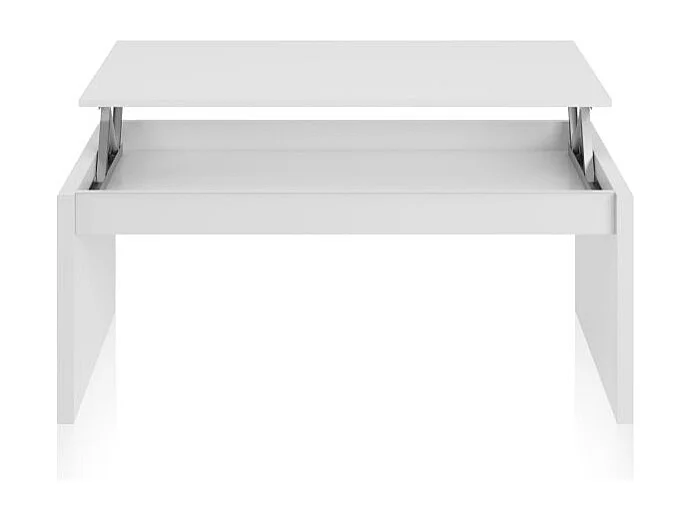 Mesa de centro elevable Evan Blanco Brillo