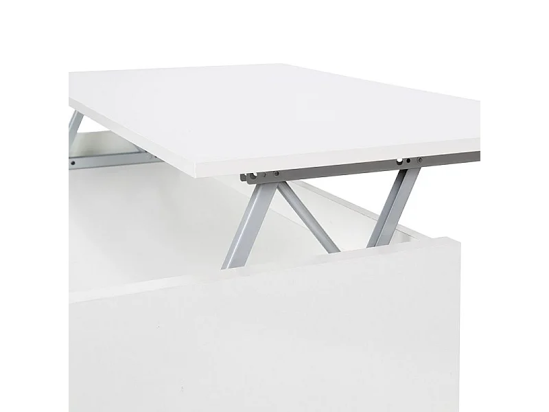 Mesa de centro elevable Evan Blanco Brillo