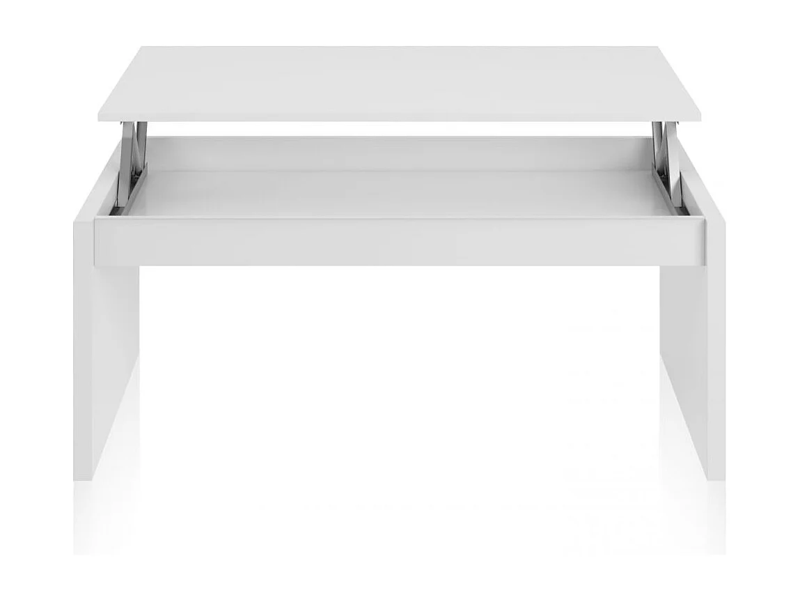 Mesa de centro elevable Evan Blanco Brillo