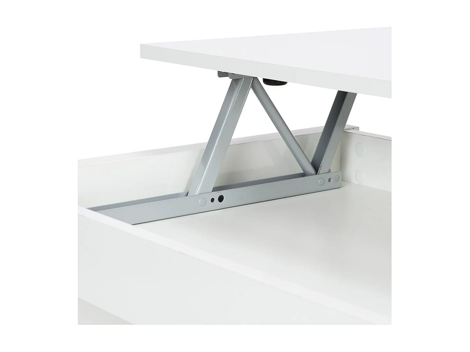 Mesa de centro elevable Evan Blanco Brillo