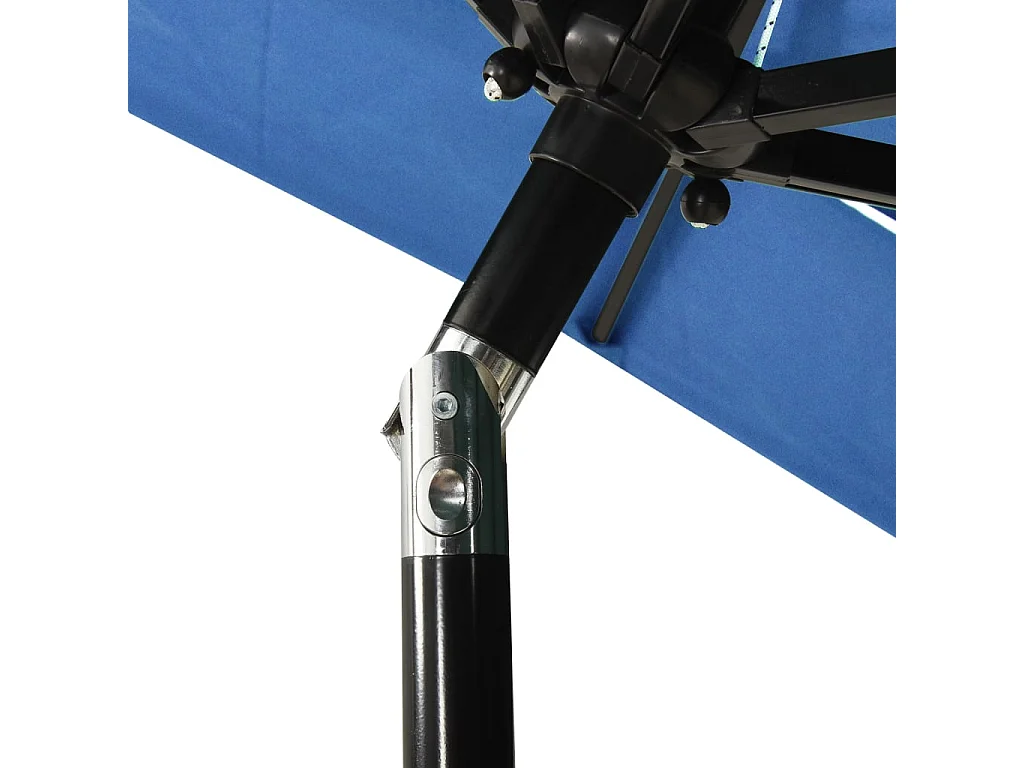 Sonnenschirm mit Aluminium-Mast 3-lagig Azurblau 2x2 m