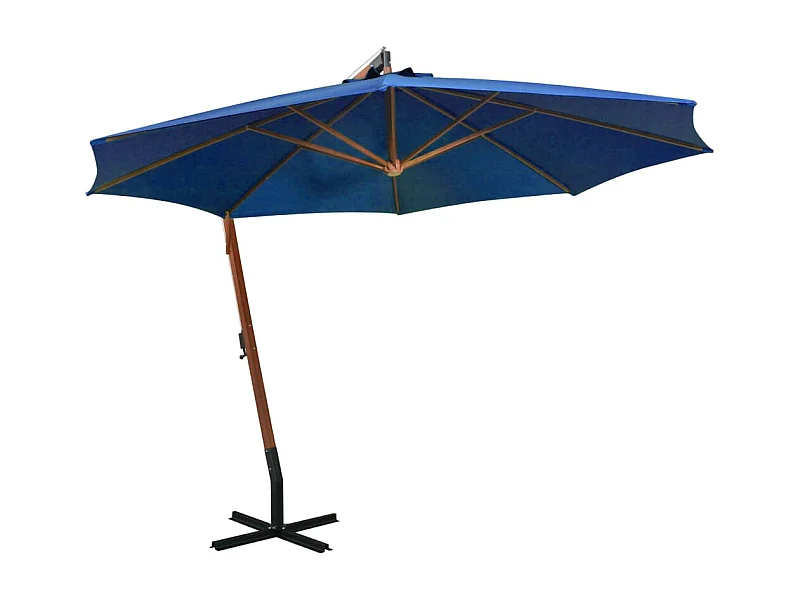 Parasol suspendu en bois