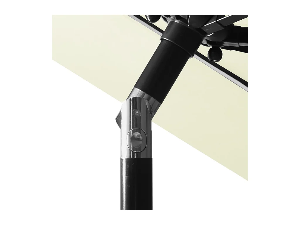 Parasol à 3 niveaux avec mât en aluminium 3 mètres