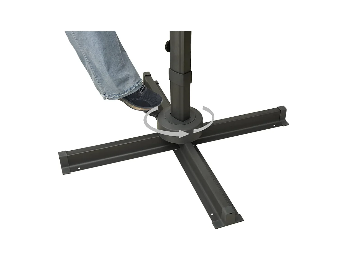 Sombrilla jardín voladiza cubierta doble azul celeste 300x300cm