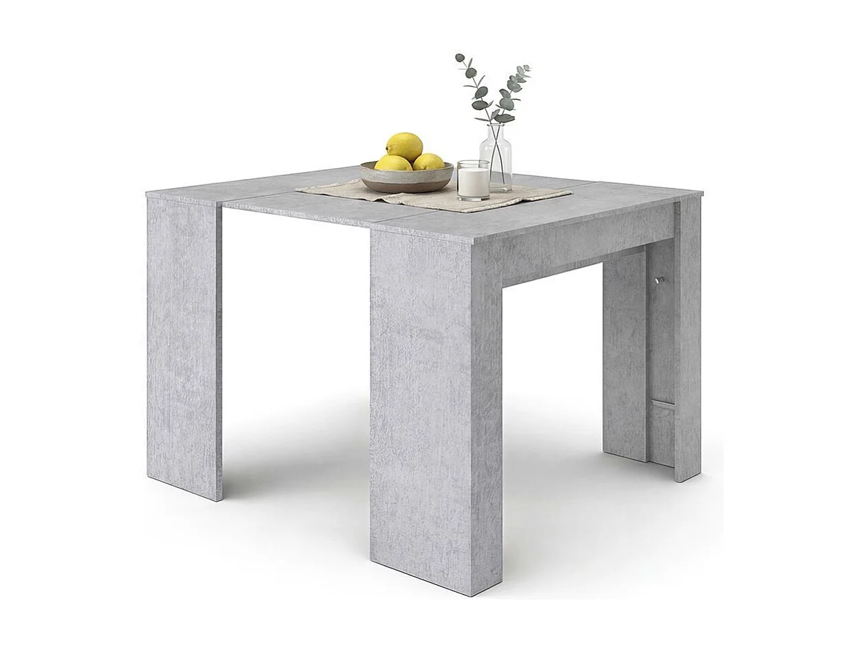 Mesa de consola extensível Denis em betão 50-235 cm Cimento