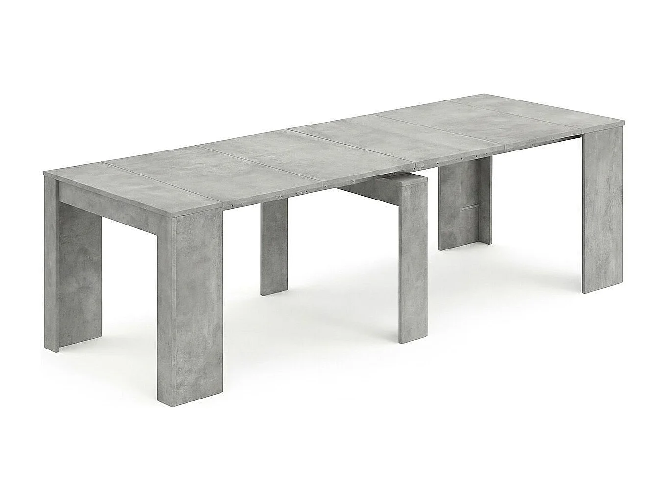 Mesa de consola extensível Denis em betão 50-235 cm Cimento