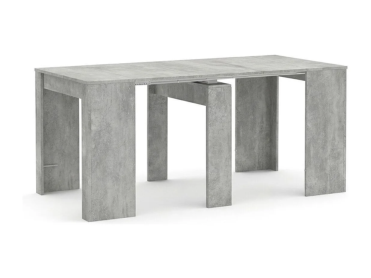 Mesa de consola extensível Denis em betão 50-235 cm Cimento