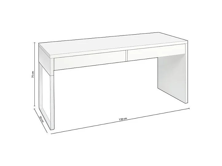 Mesa de escritorio Roxy Blanco Artik (Blanco Mate)