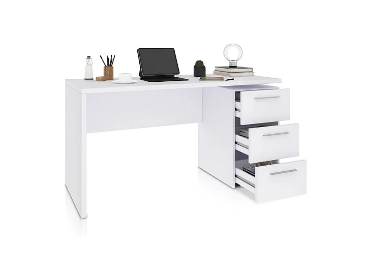 Mesa de escritorio Sasha Blanco Artik (Blanco Mate)