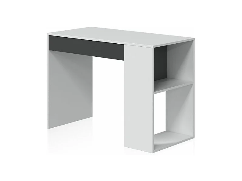 Mesa de escritorio Adam Blanco Artik (Blanco Mate) - Gris Antracita