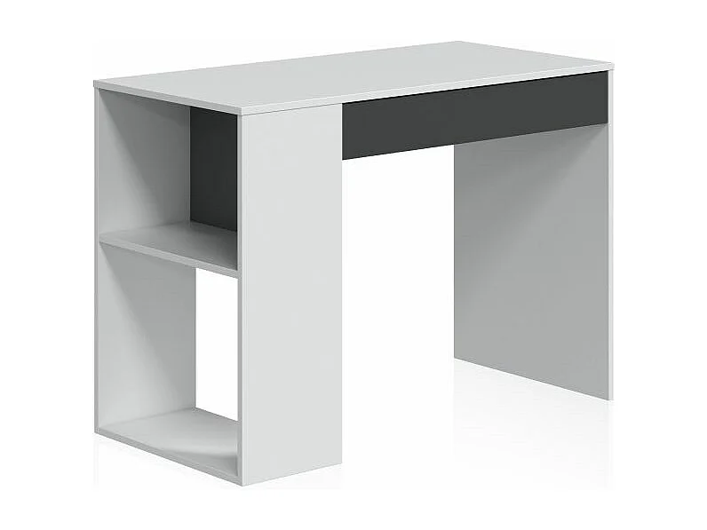 Mesa de escritorio Adam Blanco Artik (Blanco Mate) - Gris Antracita