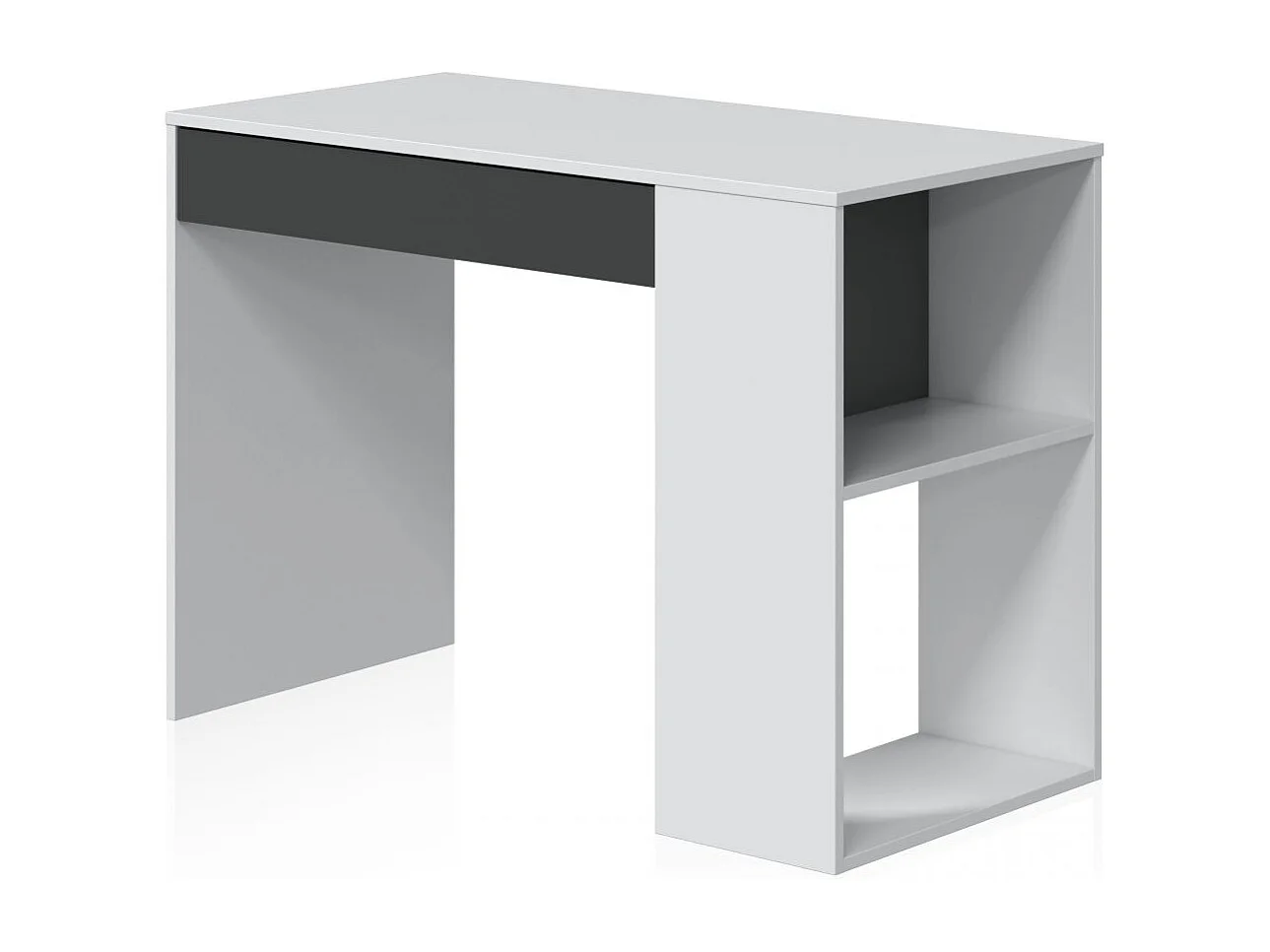 Mesa de escritorio Adam Blanco Artik (Blanco Mate) - Gris Antracita