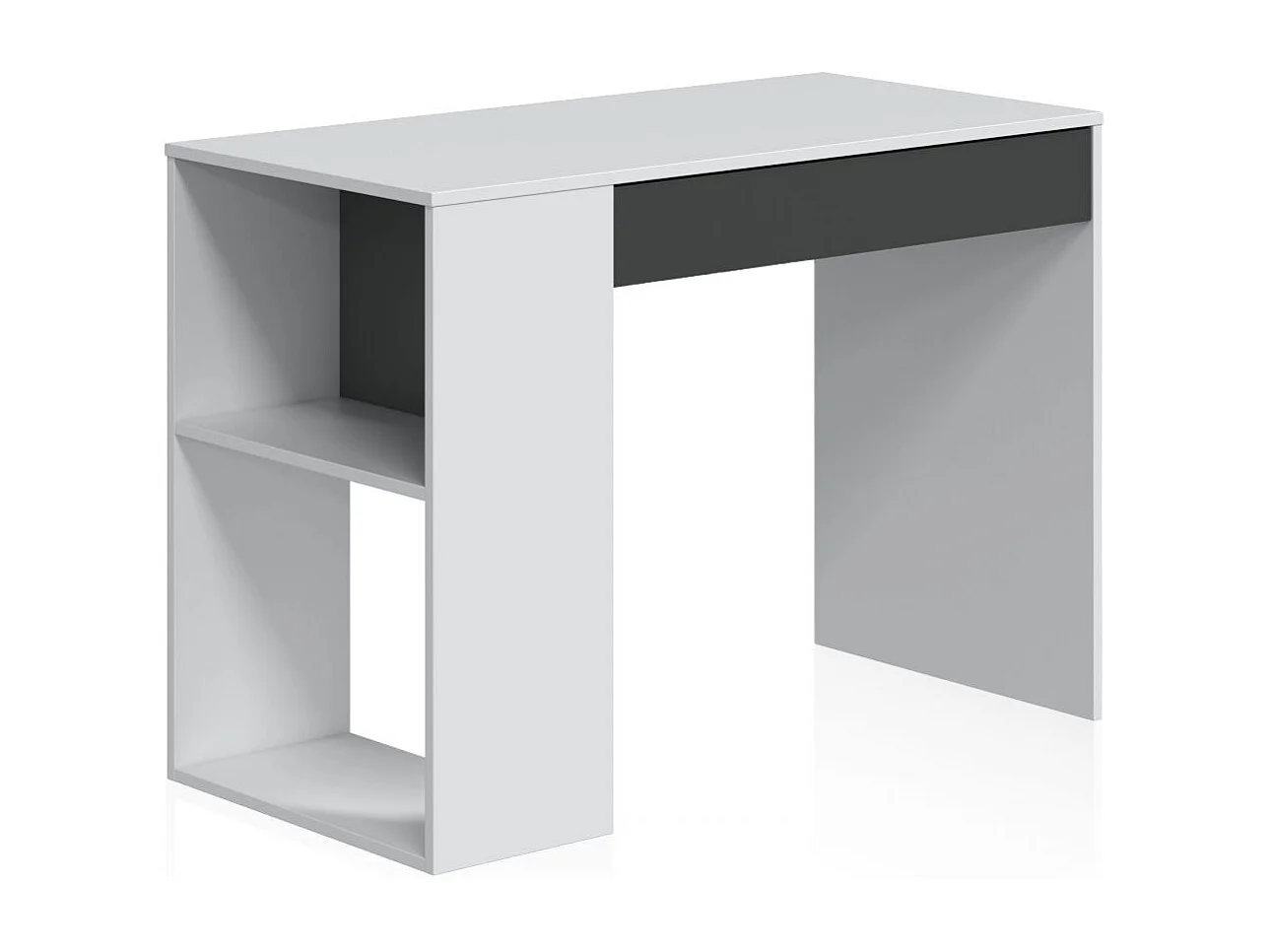 Mesa de escritorio Adam Blanco Artik (Blanco Mate) - Gris Antracita