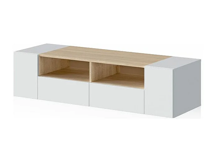 Módulo de TV Nima Blanco Artik (Blanco Mate) - Roble Canadian