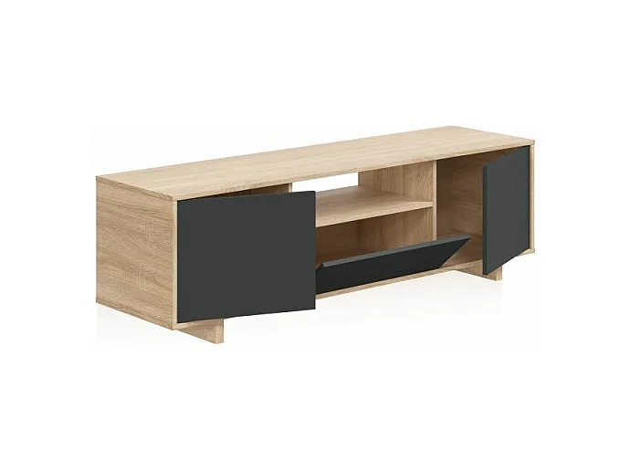 Mueble TV Lino Roble Canadian - Antracita