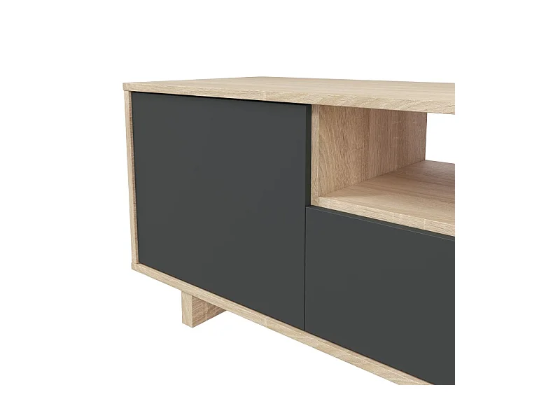 Mueble TV Lino Roble Canadian - Antracita