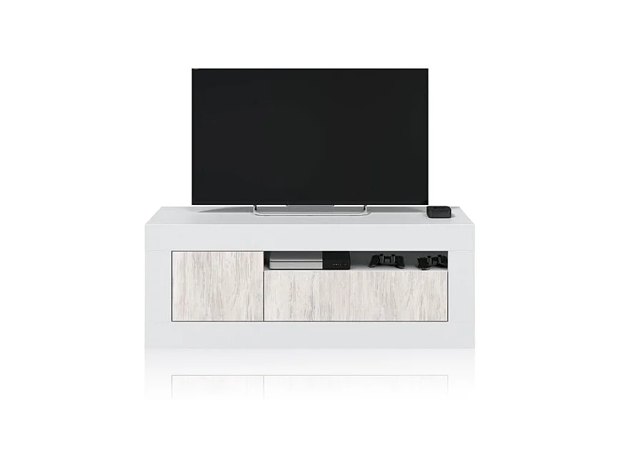 Mueble TV Gian Blanco Artik (Blanco Mate) – Blanco Velho