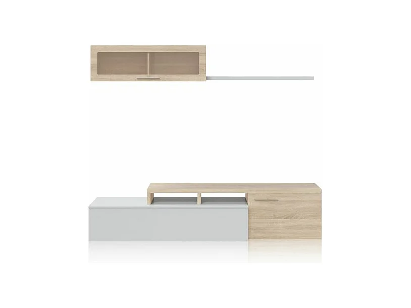 Salón Nero Blanco Brillo - Roble Canadian