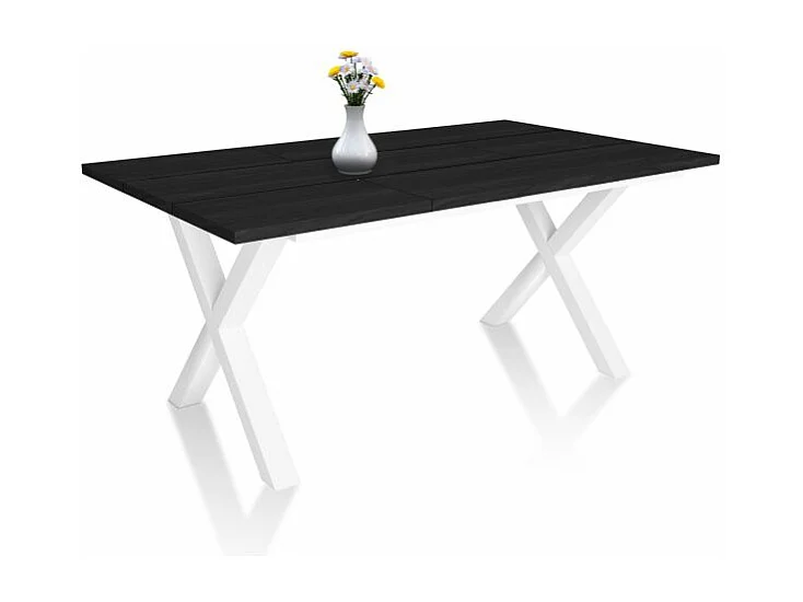 Mesa de comedor Oana 170 Negro Blanco