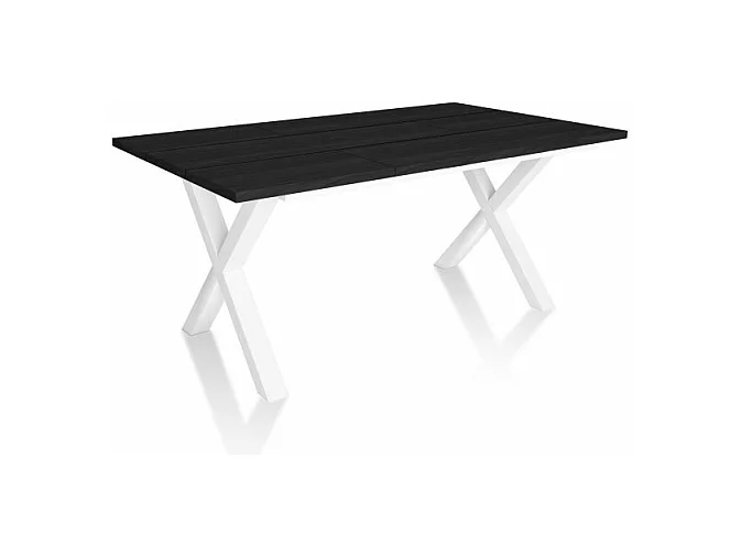 Mesa de comedor Oana 170 Negro Blanco