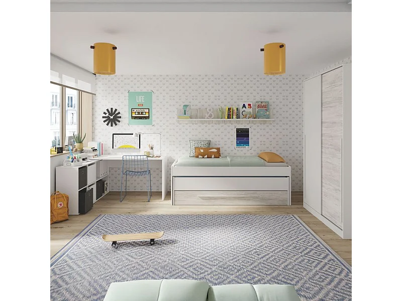 Mesa de escritorio Move Blanco Artik (Blanco Mate)