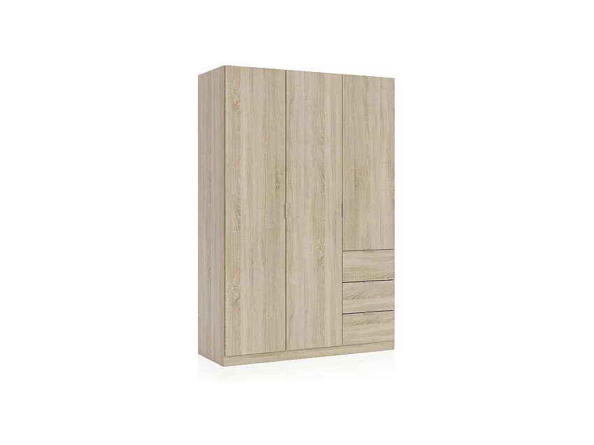Armario Magan 3 puertas y 3 cajones Roble Canadian