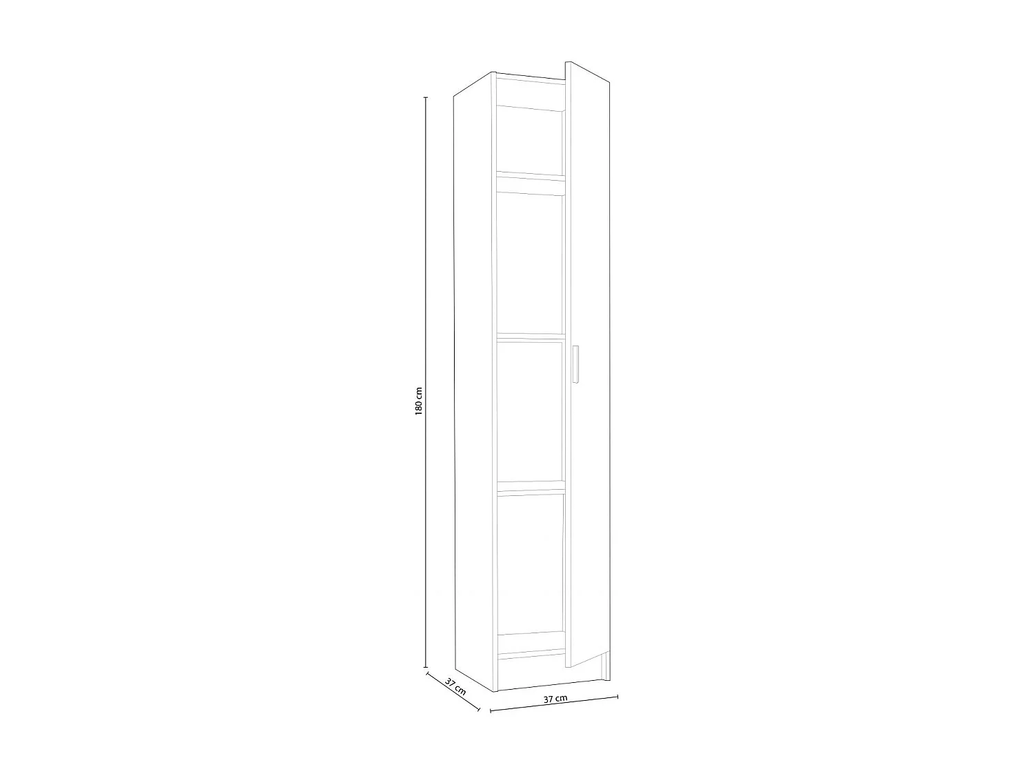 Armario Multi Useful 37 1 Puerta Blanco
