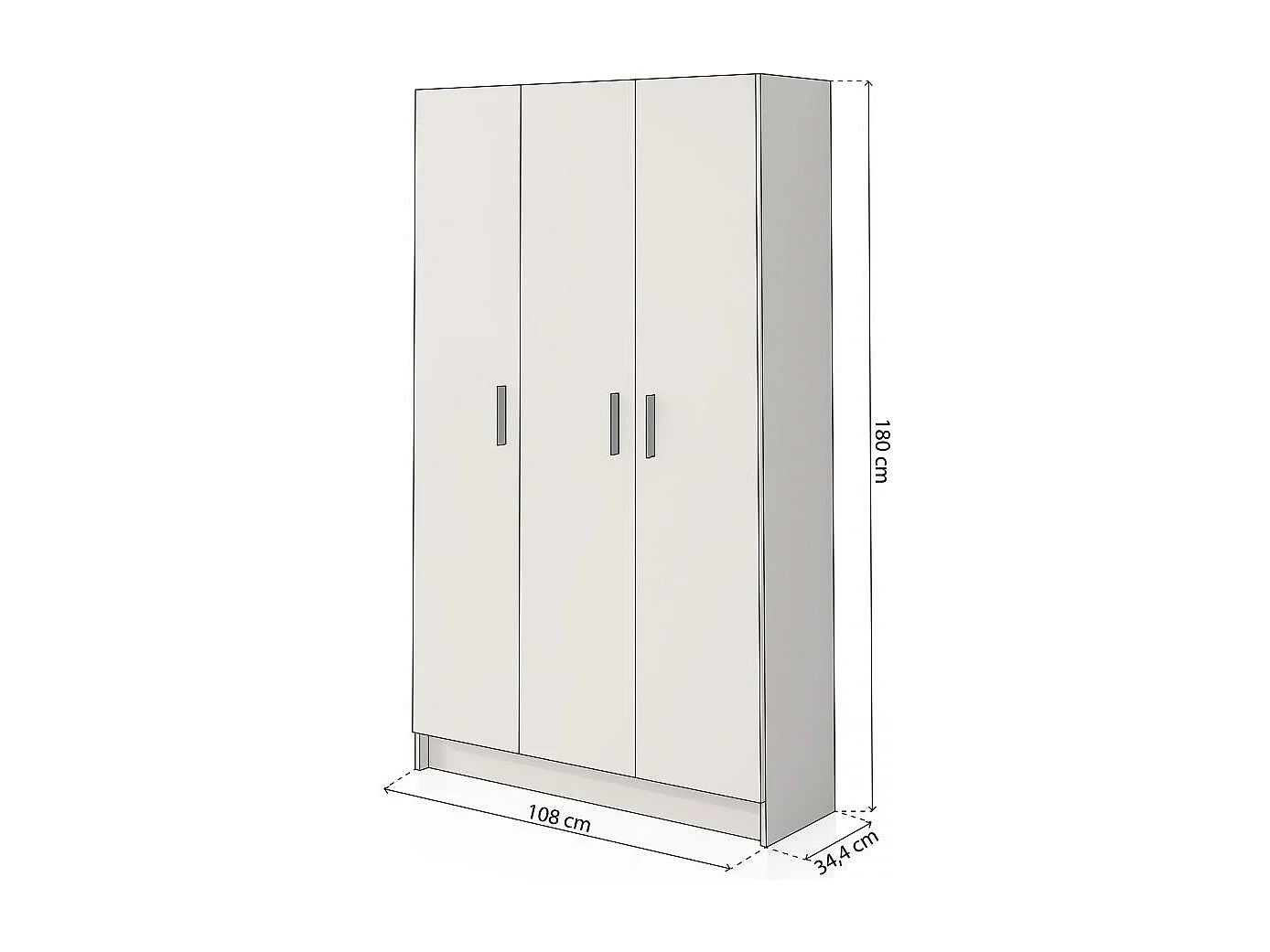 Armario Multi Useful SH 110 3 Puertas Blanco Roto