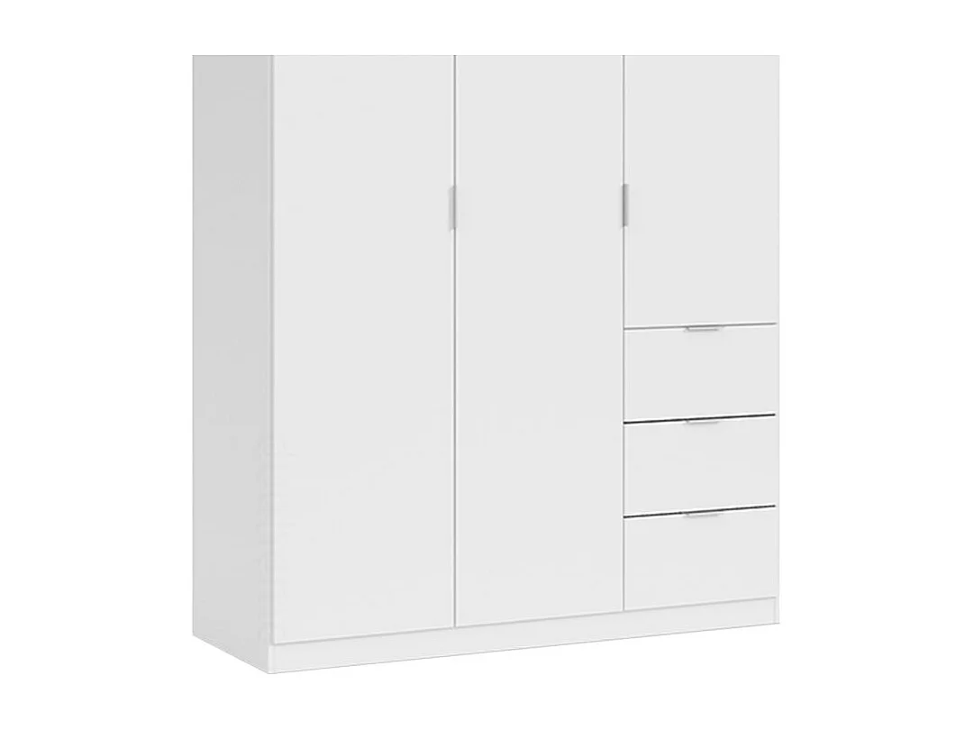 Armario Magan 3 puertas y 3 cajones Blanco