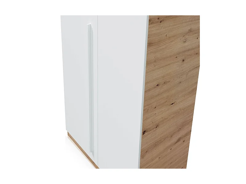 Armario Dess Blanco Artik (Blanco Mate) - Roble Nodi