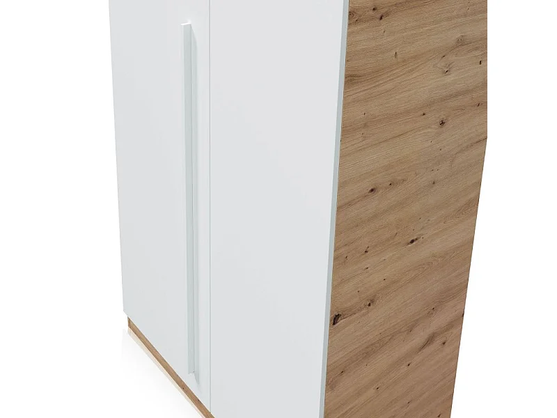 Armario Dess Blanco Artik (Blanco Mate) - Roble Nodi