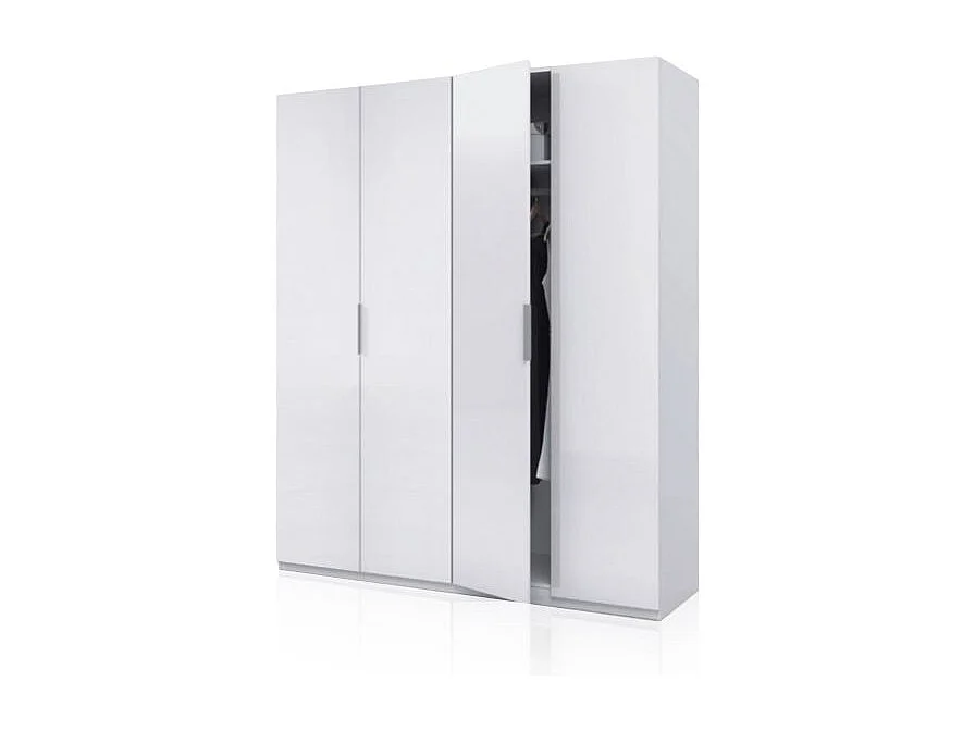 Armario Belar 4 puertas Blanco Brillo