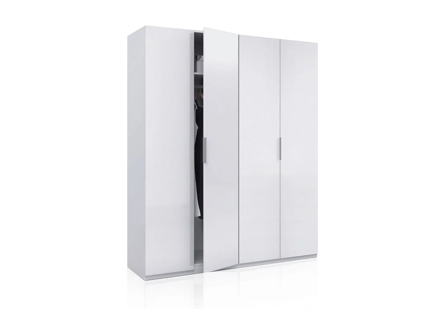 Armario Belar 4 puertas Blanco Brillo