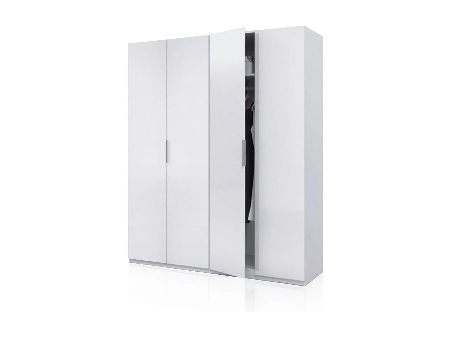 Armario Belar 4 puertas Blanco Brillo