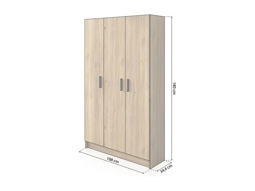 Armario Multi Useful SH 110 3 Puertas Roble Alpine