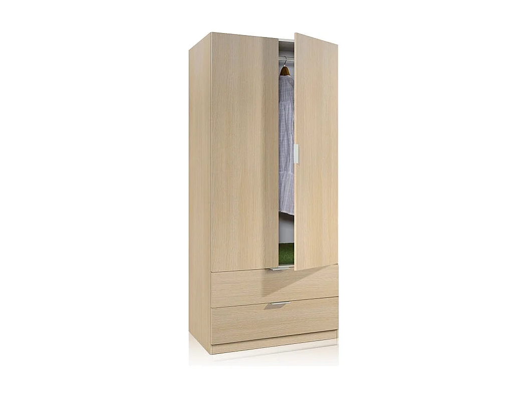 Armario Lark 2 Puertas 2 Cajones Roble